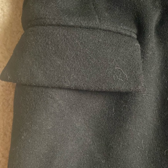 NWT Lauren Ralph Lauren Single Breasted Wool Blend Reefer Coat in Black size 10 - Picture 16 of 17